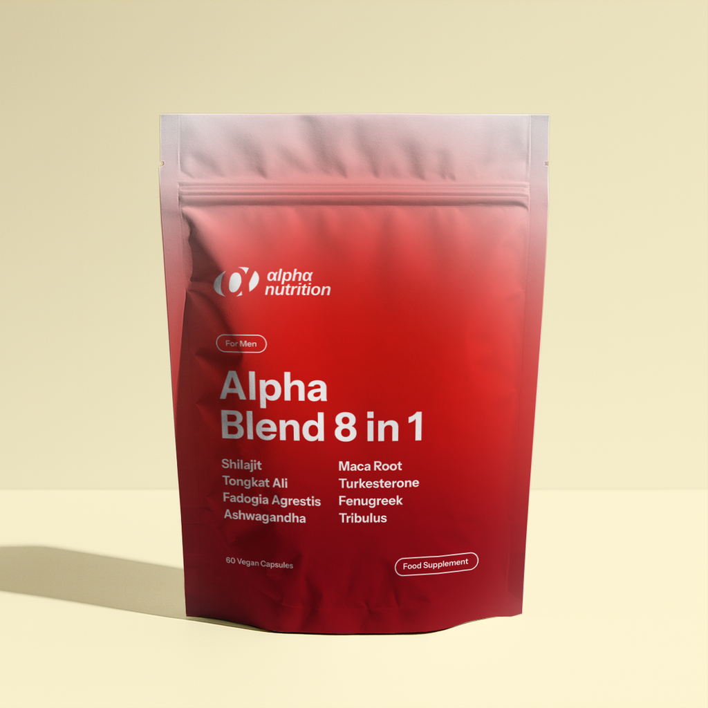Alpha Nutrition 8-in-1 Alpha Blend | Shilajit, Tongkat, Ashwagandha & More | 60 Capsules