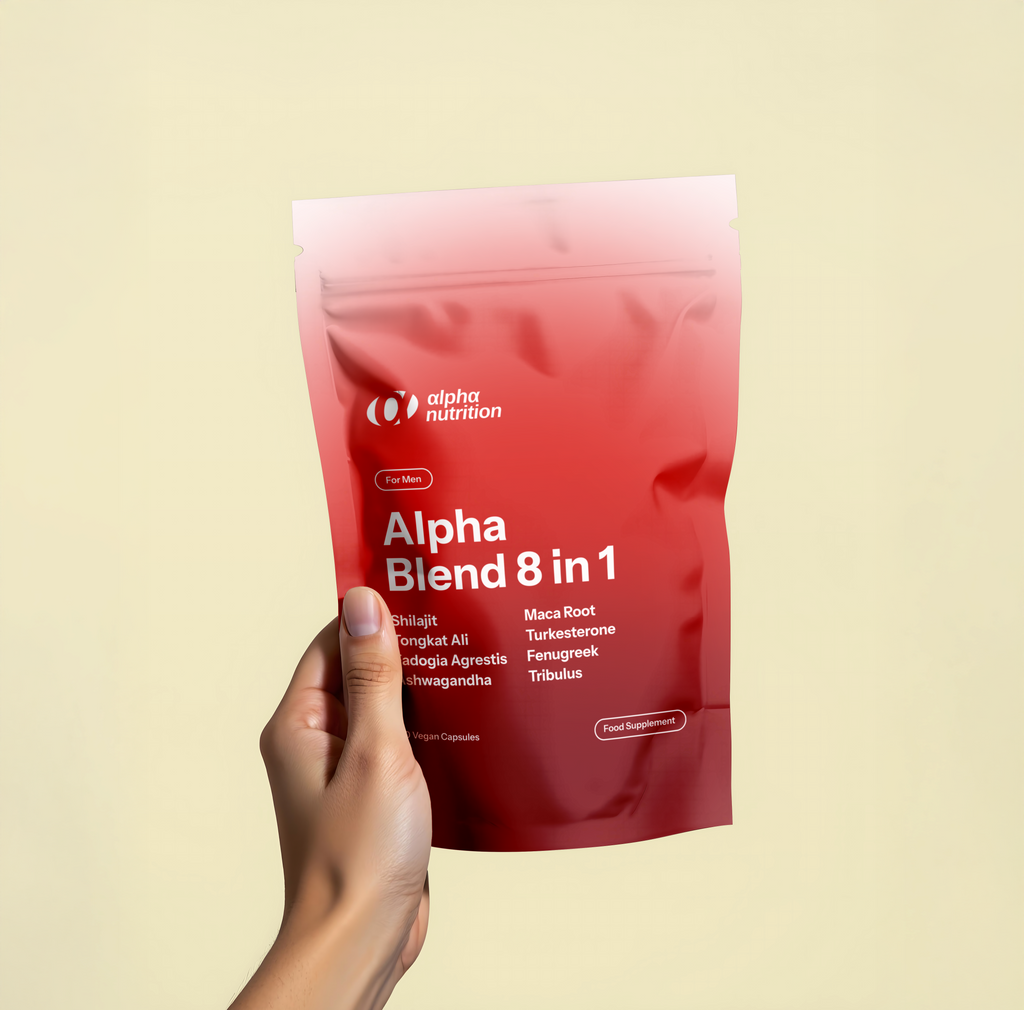 Alpha Nutrition 8-in-1 Alpha Blend | Shilajit, Tongkat, Ashwagandha & More | 60 Capsules