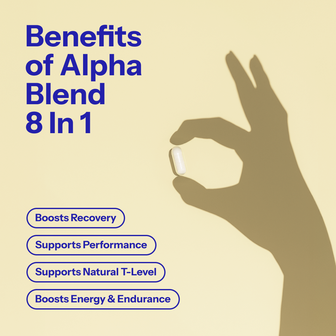 Alpha Nutrition 8-in-1 Alpha Blend | Shilajit, Tongkat, Ashwagandha & More | 60 Capsules