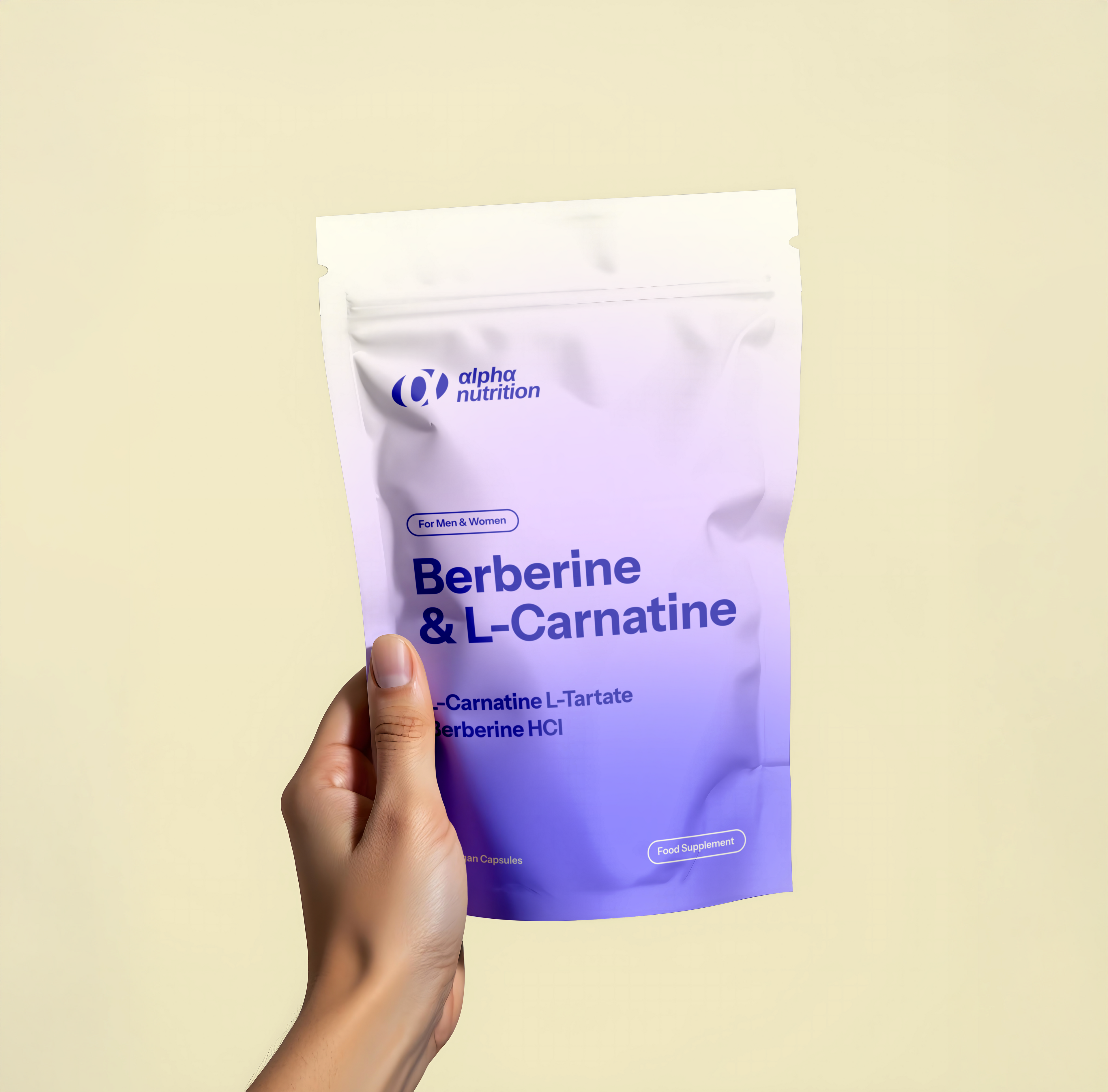 Alpha Nutrition Berberine & L-Carnitine | 90 Vegan Capsules