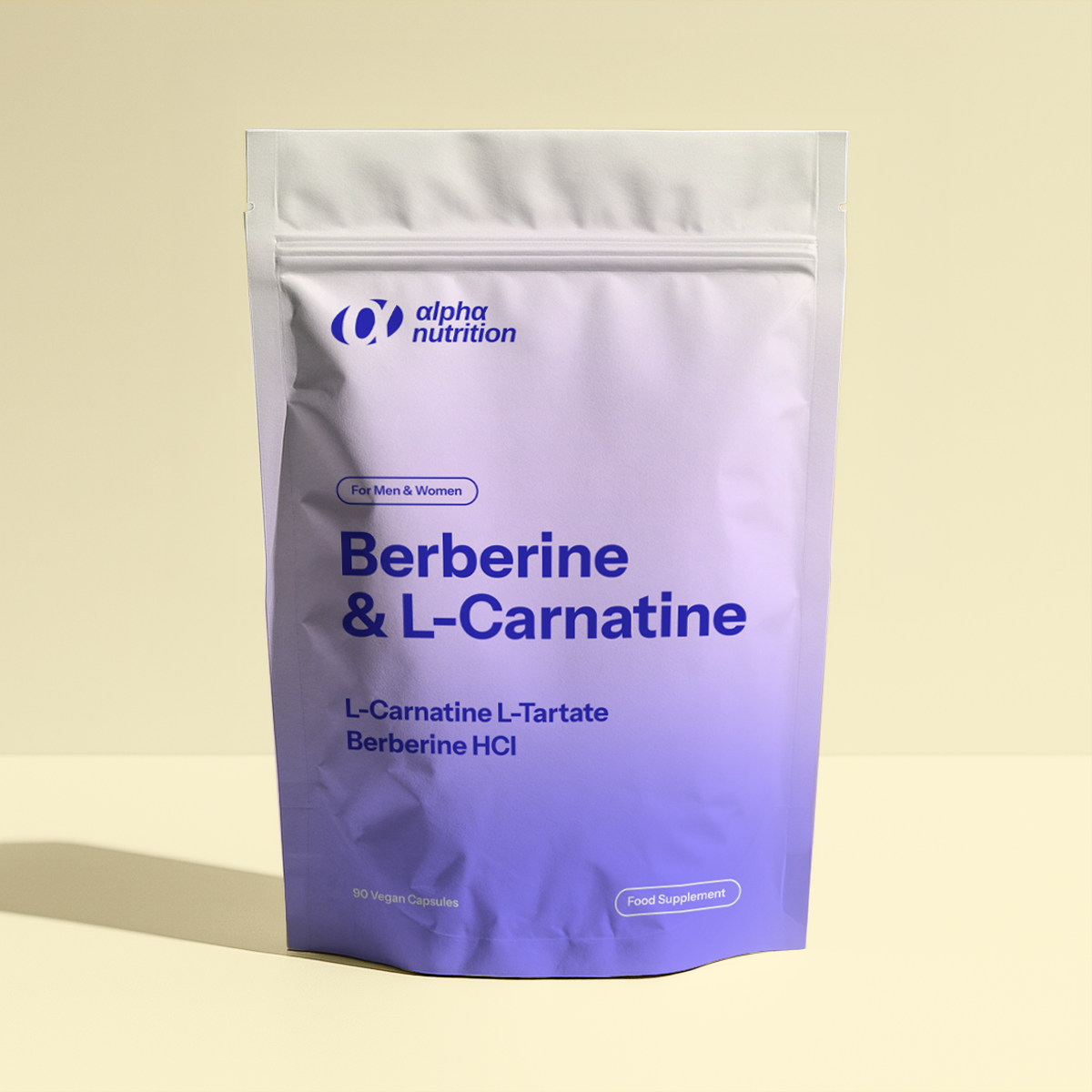 Alpha Nutrition Berberine & L-Carnitine | 90 Vegan Capsules